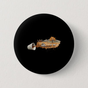 Geflügelkunst-Teetasse-Kaffeetasse verschüttet Hüh Button