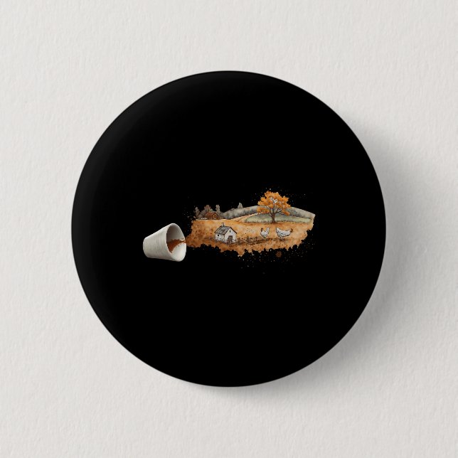 Geflügelkunst-Teetasse-Kaffeetasse verschüttet Hüh Button (Vorderseite)