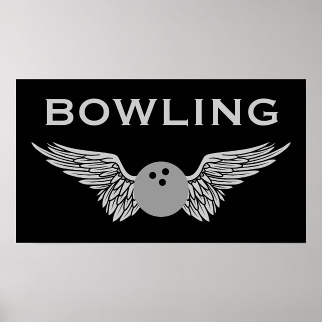 geflügelter Bowling Poster (Vorne)
