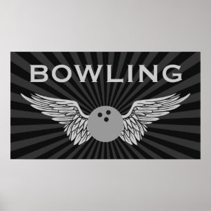 geflügelter Bowling Poster