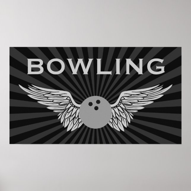 geflügelter Bowling Poster (Vorne)