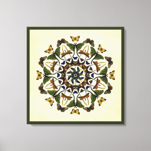Geflügelter Erde Schmetterling Kaleidoskop Kunstle Leinwanddruck