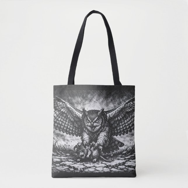 Geflügelter Eulen-Sentinel von BurnsInHell Tasche (Vorderseite)
