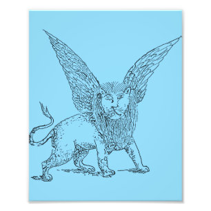 Geflügelter Löwe, Symbol des Heiligen Markus Fotodruck
