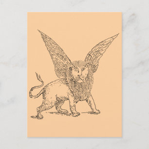Geflügelter Löwe, Symbol des Heiligen Markus Postkarte