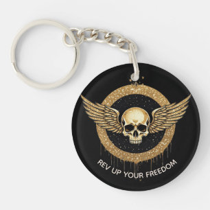 💎 Geflügelter Totenkopf-Diamant-Tropf-Geschenk fü Schlüsselanhänger