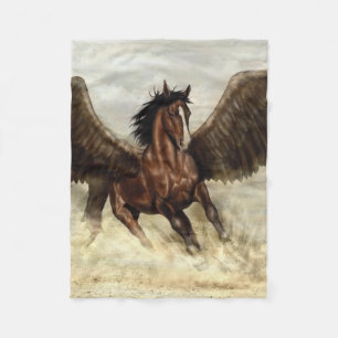Geflügeltes Pegasus Fleecedecke