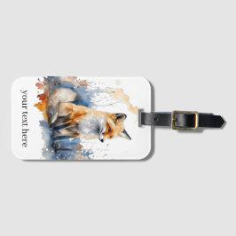 Geflüster des wilden Fuchses in Wasserfarbe, nach  Gepäckanhänger