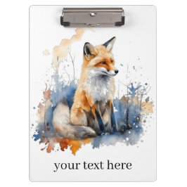 Geflüster des wilden Fuchses in Wasserfarbe, nach  Klemmbrett