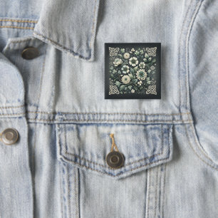 Geflüstertes Kleeblatt-Knotenwerk-Garten Button