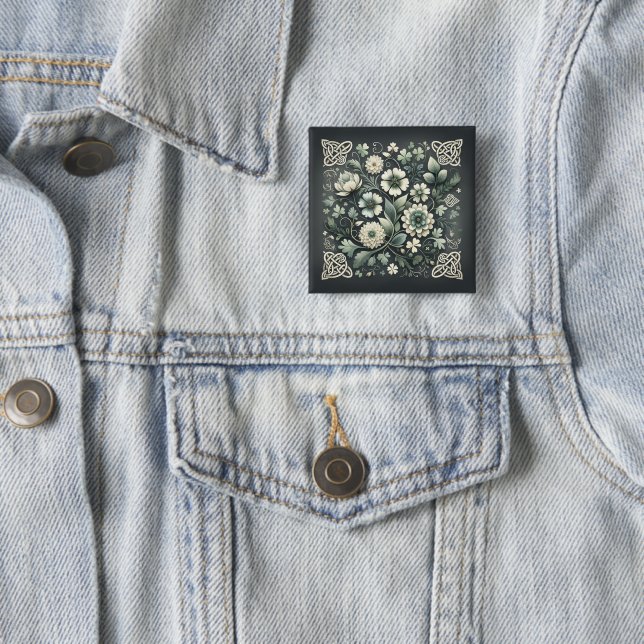 Geflüstertes Kleeblatt-Knotenwerk-Garten Button (Beispiel)