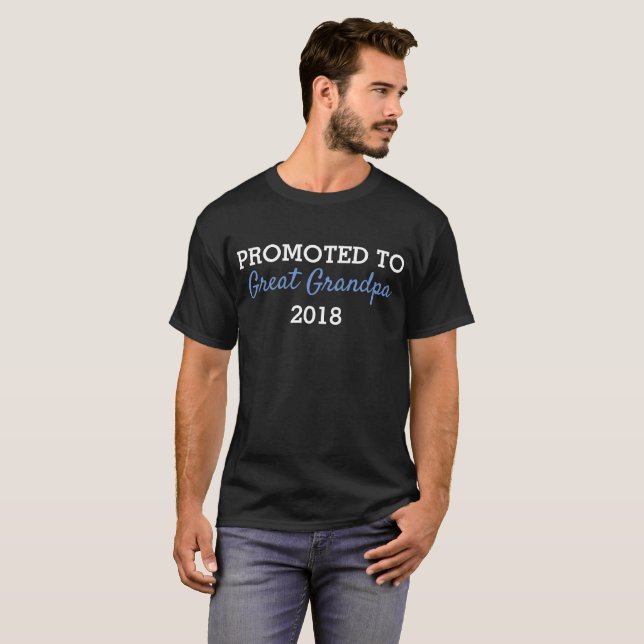 Gefördert zu großem Großvater 2018 T-Shirt (Vorne ganz)