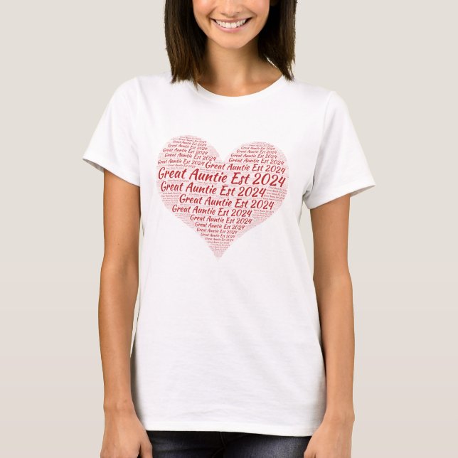Gefördert zu Großtante Est 2024, Geschenk für Tant T-Shirt (Vorderseite)
