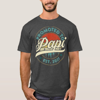 Gefördert zu Papi Est 2023 Schwangerschaft Funny G T-Shirt