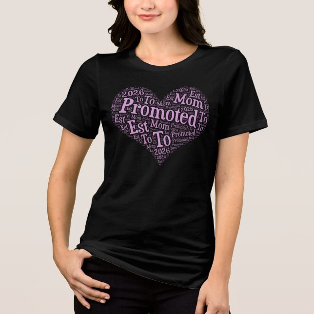 Gefördert zur Mama Est 2024, Geschenk für Mama Tri-Blend Shirt (Vorderseite)