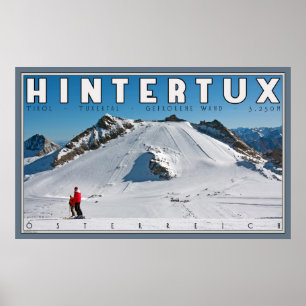 Geforene Wand an Hintertux Poster