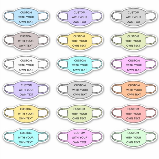 Geformte, benutzerdefinierte Textrahmenmaske Aufkleber (Vorderseite)