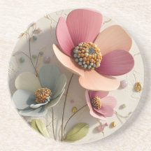 Geformtes Keramik- und Goldblatt-Blumenrelief - Au
