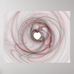 Geformtes Loch des Herzens Poster