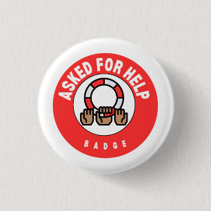 Gefragt für Help-Abzeichen Button