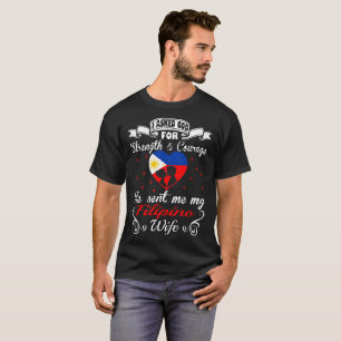Gefragte Gott-Stärken-Mut gesendete philippinische T-Shirt