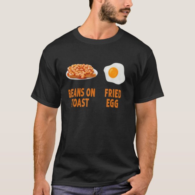 Gefriereier-Kostüm-Idee für Frauen und Bohnen am T T-Shirt (Vorderseite)