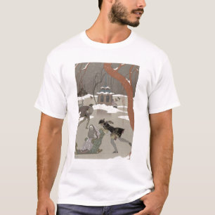 Gefrieren Sie Skaten auf dem gefrorenen See, T-Shirt