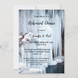 Gefrierfach Wasserfall Eiskristalle Probe Abendess Einladung