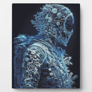 Gefrierfloraler Astronaut Fotoplatte