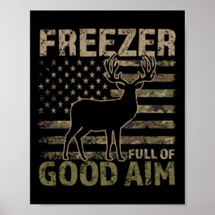 Gefrierschrank voller guter Treffer Lustiger Jagds Poster