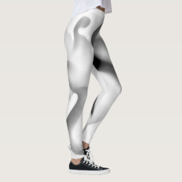 gefroren: Abstrakt, grau, weiß und schwarz Leggings