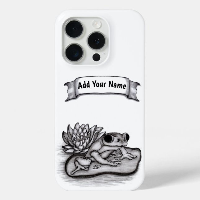 Gefroren mit Lotus-Blume , Name hinzufügen Case-Mate iPhone Hülle (Rückseite)