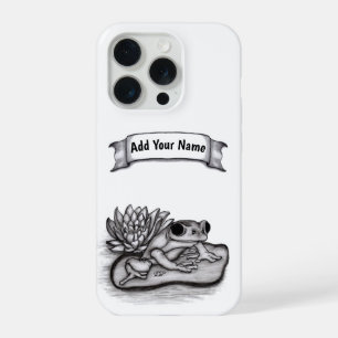 Gefroren mit Lotus-Blume , Name hinzufügen iPhone 15 Pro Hülle