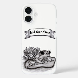 Gefroren mit Lotus-Blume , Name hinzufügen iPhone 16 Hülle