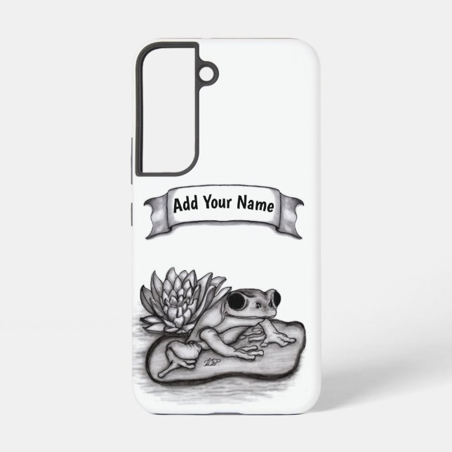 Gefroren mit Lotus-Blume , Name hinzufügen Samsung Galaxy Hülle (Rückseite)