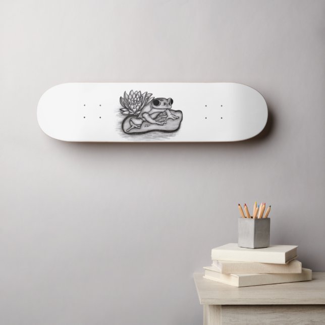 Gefroren mit Lotus-Blume Skateboard (Wandkunst (Horz))