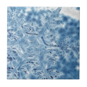 Gefrorene Eiskristall-Fraktal-Schneeflocke Fliese