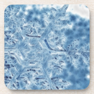 Gefrorene Eiskristall-Fraktal-Schneeflocke Getränkeuntersetzer