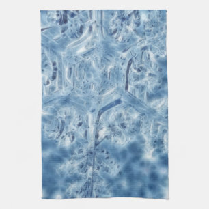 Gefrorene Eiskristall-Fraktal-Schneeflocke Handtuch