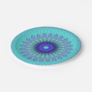 Gefrorene Mandala Pappteller