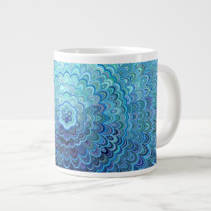 Gefrorene ovale Mandala Jumbo-Tasse
