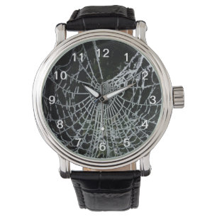 Gefrorene Spinnennetz-Uhr Armbanduhr