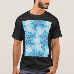 Gefrorene Sterne, Schneeflocken Nahtloses Muster. T-Shirt
