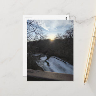 Gefrorener Bach in den Burlington Iowa Wäldern Postkarte