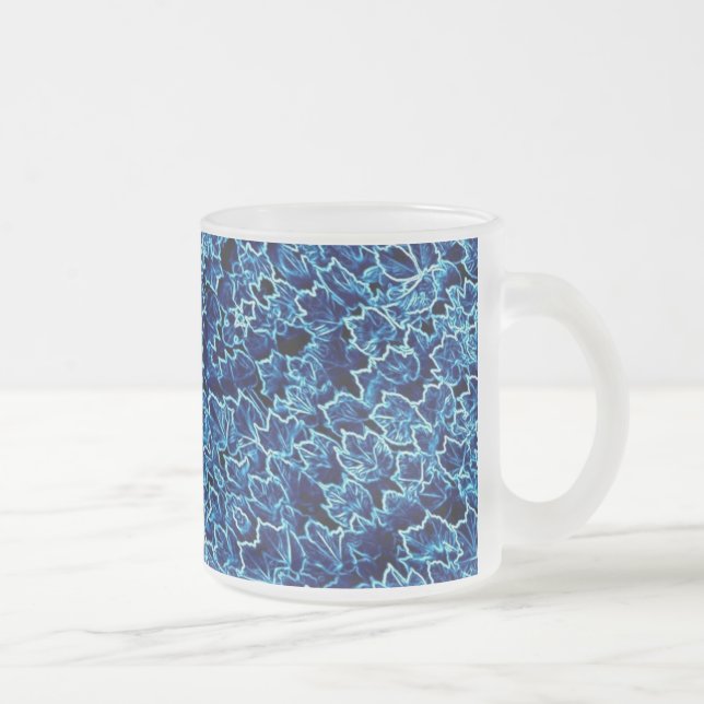 Gefrorener blauer Efeu Cool Mattglastasse (Rechts)