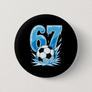 Gefrorener Fußball 67 Eissport Nummer Winterstil _ Button