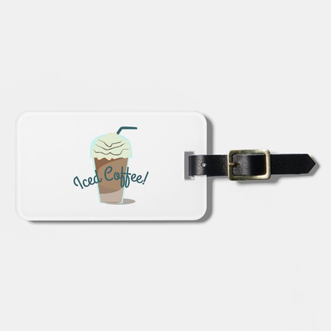 Gefrorener Kaffee Gepäckanhänger (Vorderseite horizontal)