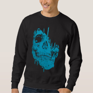 Gefrorener Schädel: Unheimlicher blauer Zerfall Sweatshirt