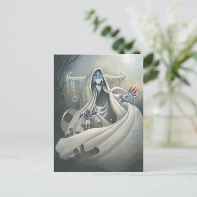 Gefrorener Schrecken Postkarte (Stehend Vorderseite)
