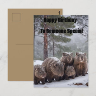 Gefrorenes Bau: Australische Wombat-Familie, Gebur Postkarte